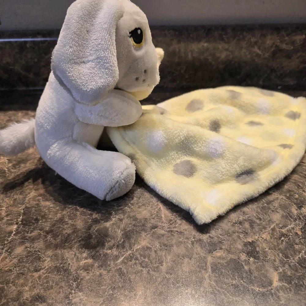 Little Beginnings‎ Puppy Dog Plush White Yellow Gray Baby Security Blanket Lovey
